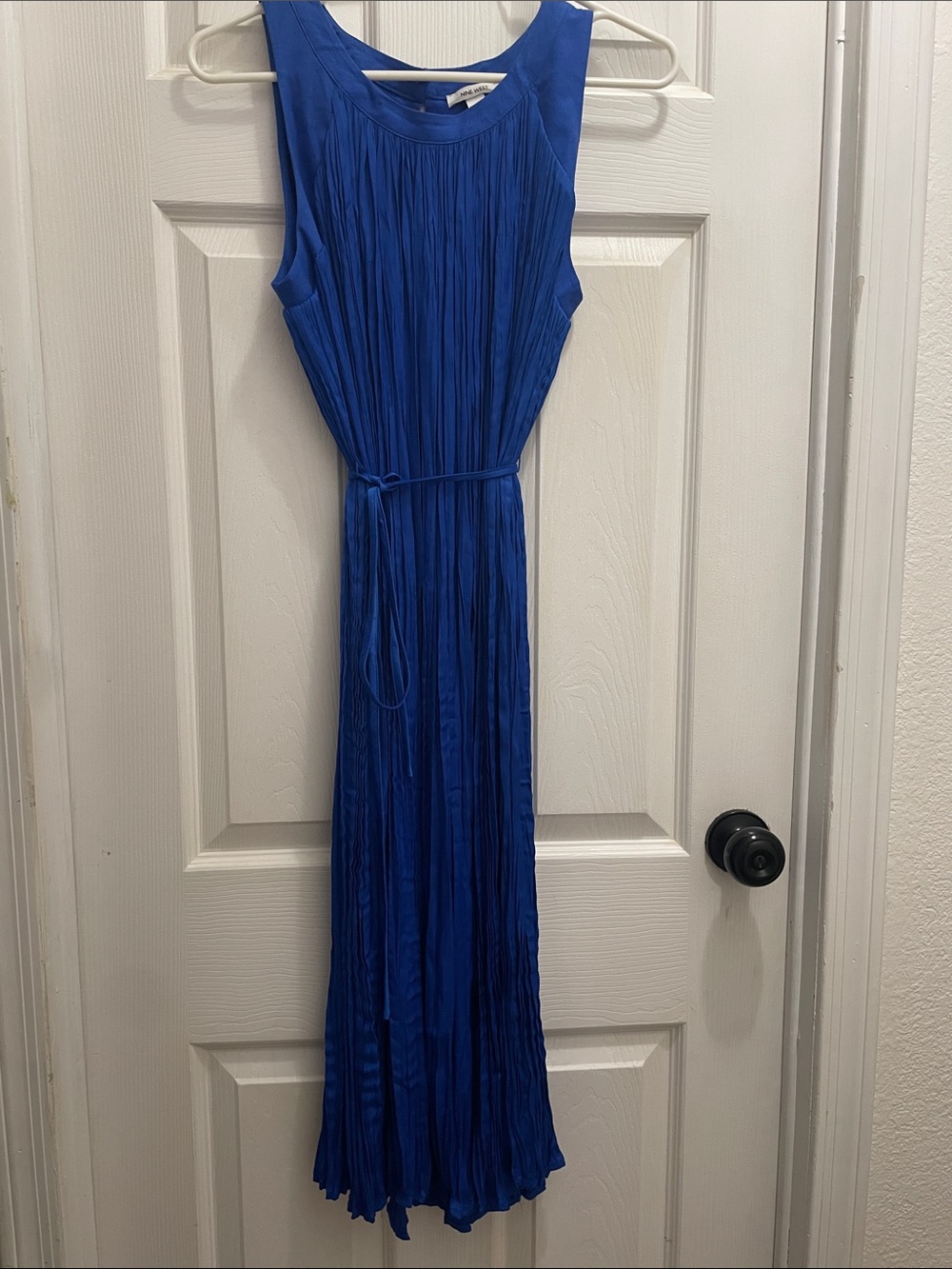 Nine West Cobalt Pleated Sleeveless Dress